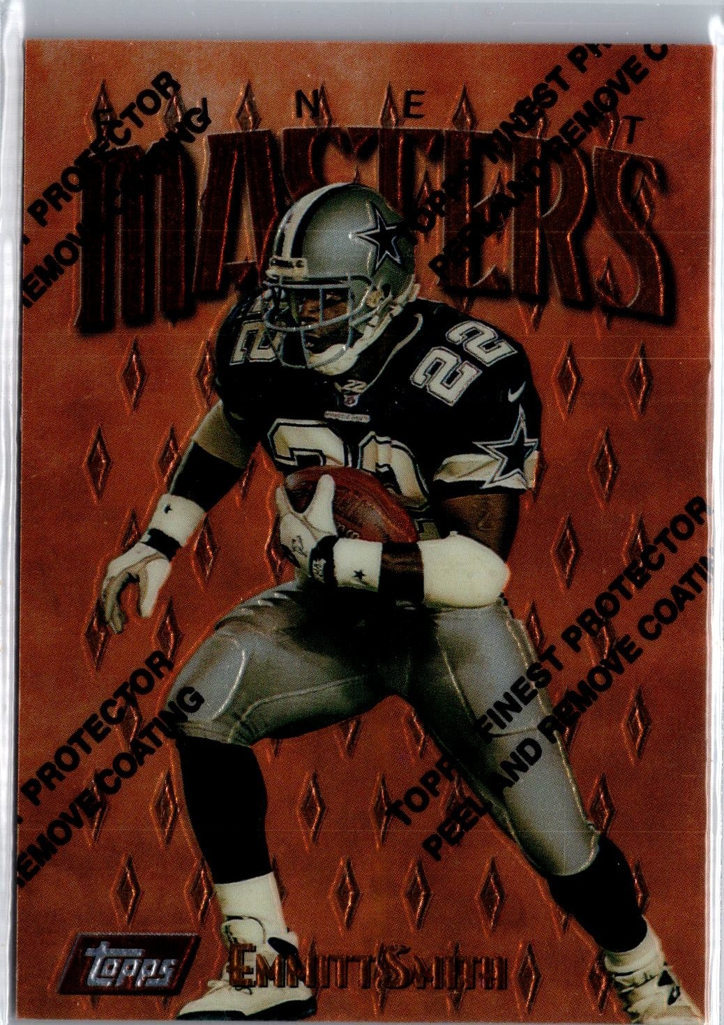 1997 Topps Finest Masters Emmitt Smith #260 Dallas Cowboys w/ Coating HOF NM 