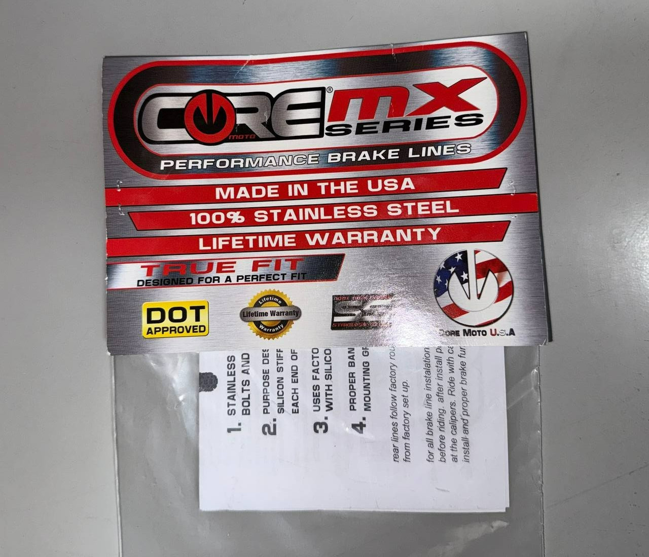 Core Moto MX Series Performance Brake Lines For 1998-2002 Yamaha YZ426F, YZ400F Core Moto MX Series Performance Brake Lines For 1998-2002 Yamaha YZ426F, YZ400F