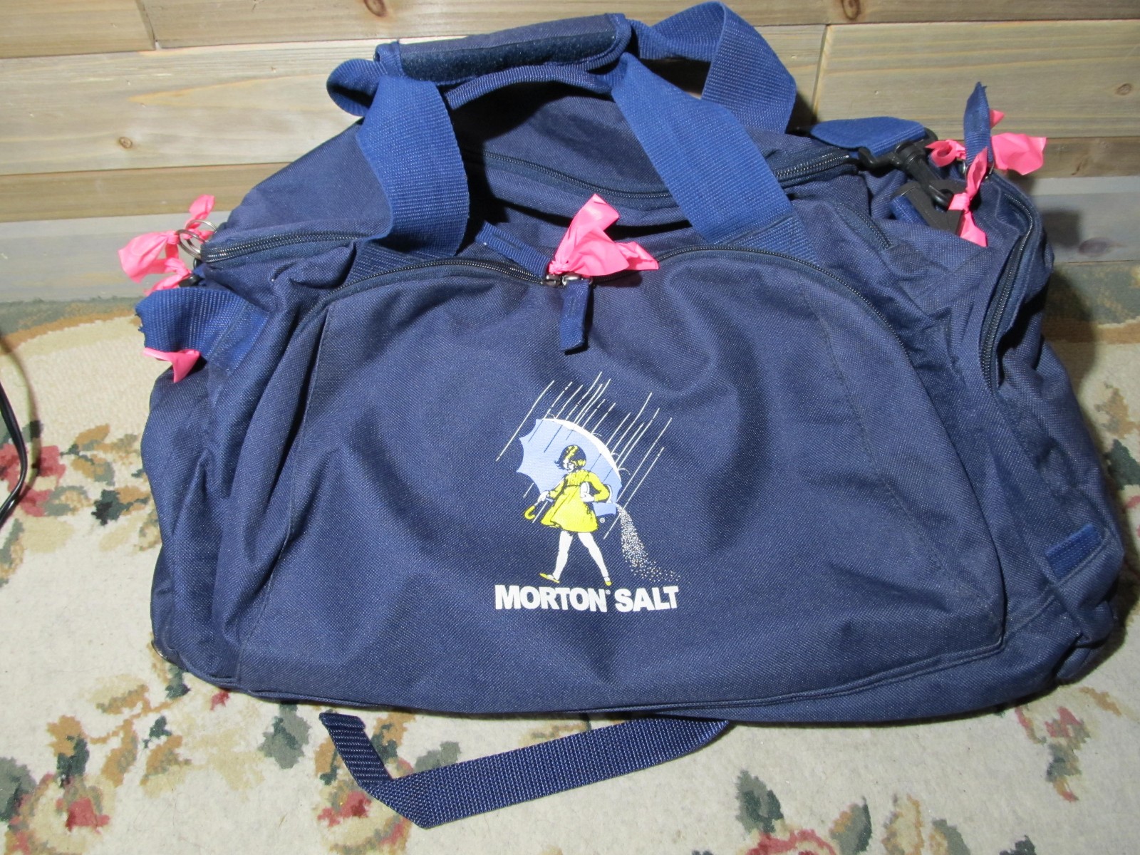 Vintage Morton Salt Travel Gym Bag Backpack Duffle Flight Carry On Overnight Vintage Morton Salt Travel Gym Bag Backpack Duffle Flight Carry On Overnight