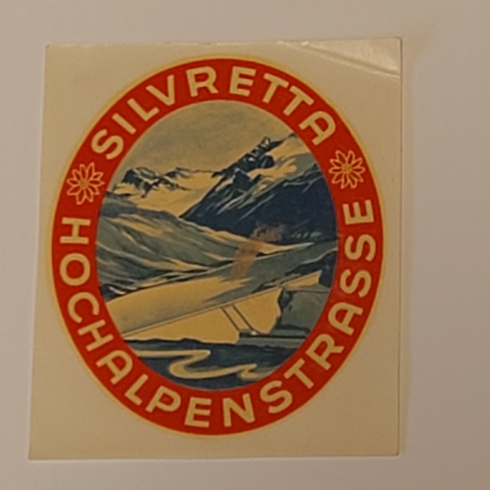 Vintage Austria Silvretta Alpenstrasse Hotel Luggage Label 1960s Vintage Austria Silvretta Alpenstrasse Hotel Luggage Label 1960s
