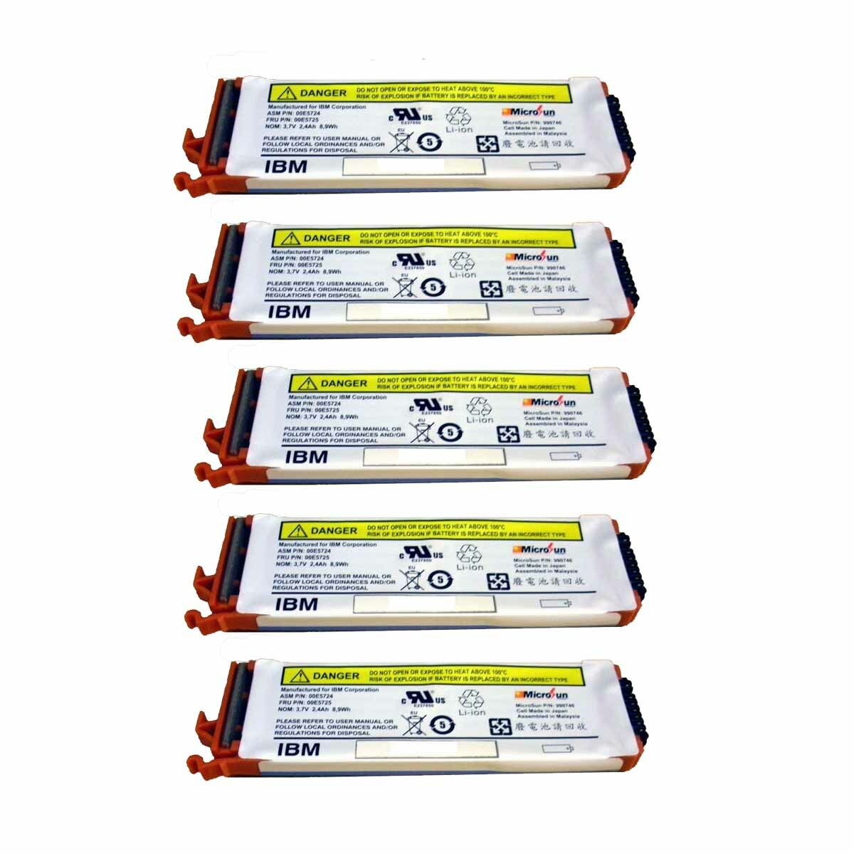 IBM 00E5725 Brand New Cache Battery Li-ion - Lot of 5 IBM 00E5725 Brand New Cache Battery Li-ion - Lot of 5
