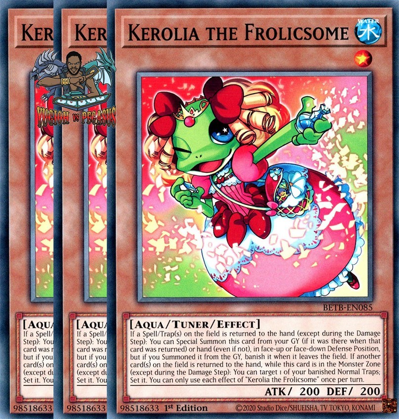 Yugioh 3x Kerolia the Frolicsome BETB-EN085 Common 1st Ed NM Yugioh 3x Kerolia the Frolicsome BETB-EN085 Common 1st Ed NM
