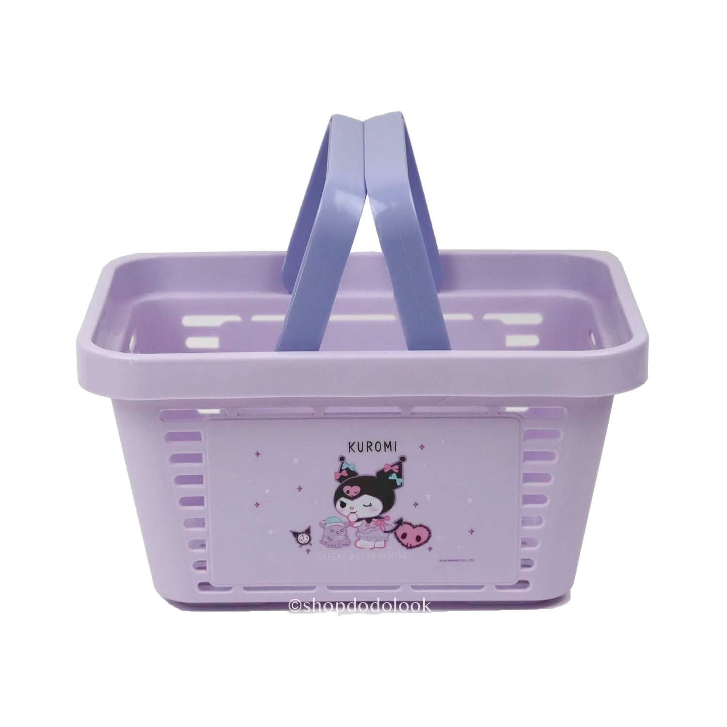 MINISO Kuromi Mini Shopping Basket Storage Organizer Caddy Purple Kawaii MINISO Kuromi Mini Shopping Basket Storage Organizer Caddy Purple Kawaii