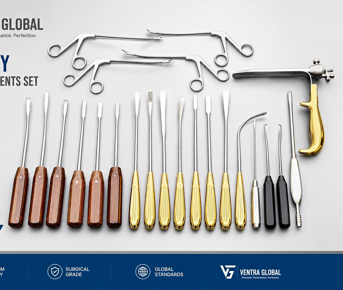 Ventra Global Endoscopy Facelift Instruments Set Stainless Steel Plastic Surgery Ventra Global Endoscopy Facelift Instruments Set Stainless Steel Plastic Surgery