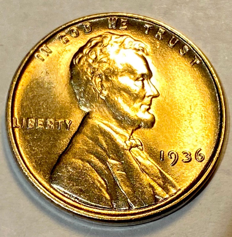 1936 Lincoln Cent Penny GEM BU RED #2