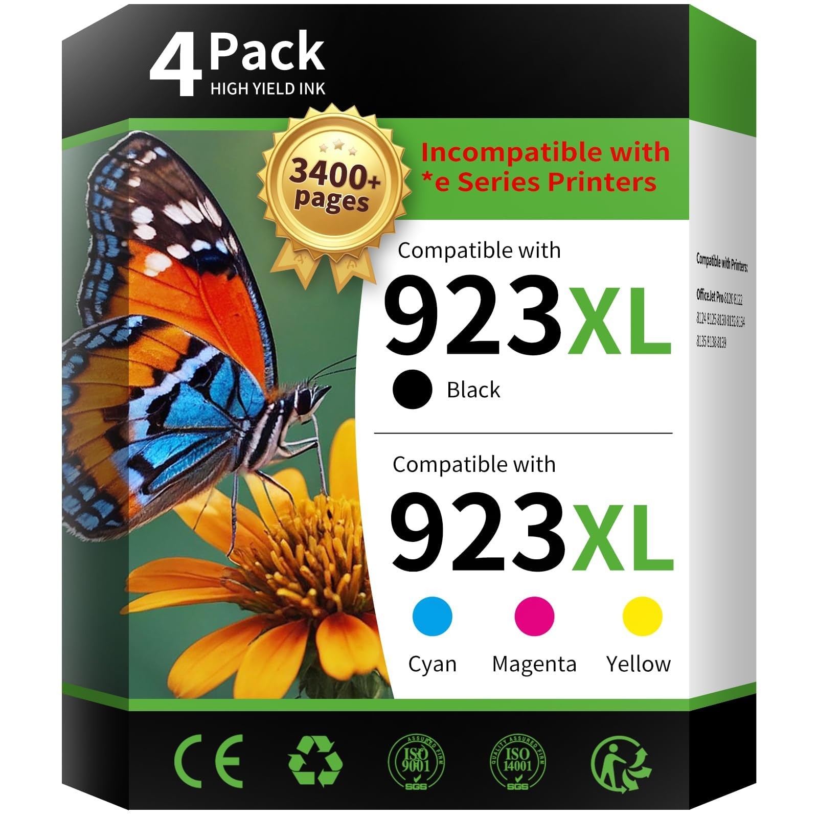 INK4U 923XL Ink Cartridges Combo Pack Black Cyan Magenta Yellow 4-Pack HP INK4U 923XL Ink Cartridges Combo Pack Black Cyan Magenta Yellow 4-Pack HP