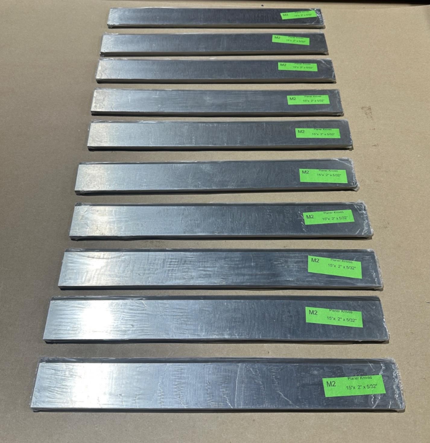 10x Genuine OEM Global Tooling SBM15215 M2 HSS Planer Knives 15\ 10x Genuine OEM Global Tooling SBM15215 M2 HSS Planer Knives 15\