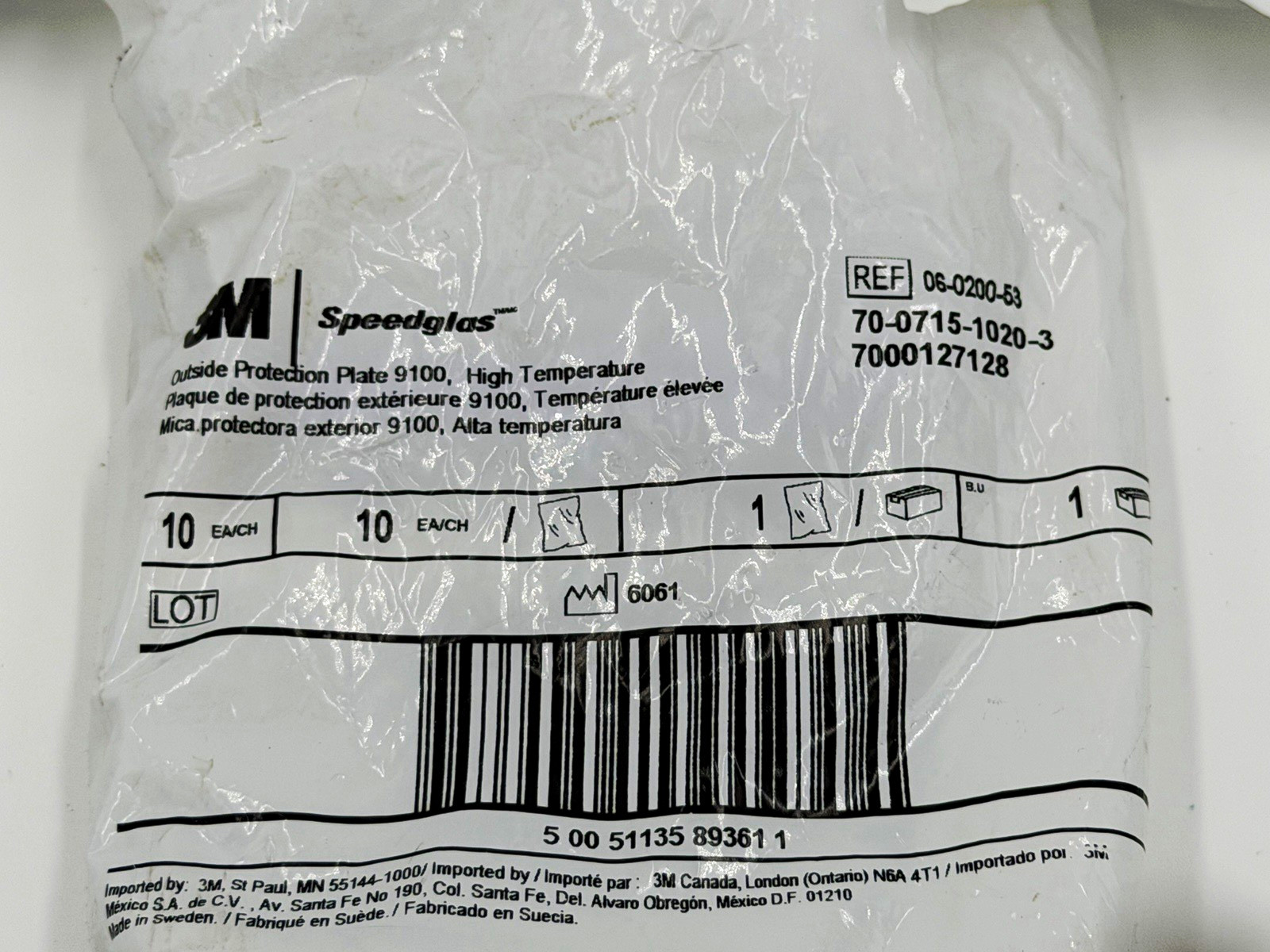 3M Speedglas 06-0200-53 High Temp Outside Protection Plates 3 Packs / 30 Total