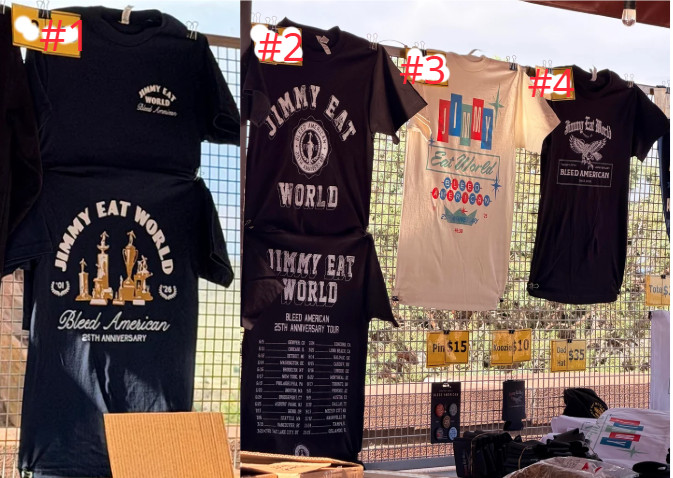 Jimmy Eat World Tour Bleed American Shirt 25th Anniversary 2026 Concert Reprint
