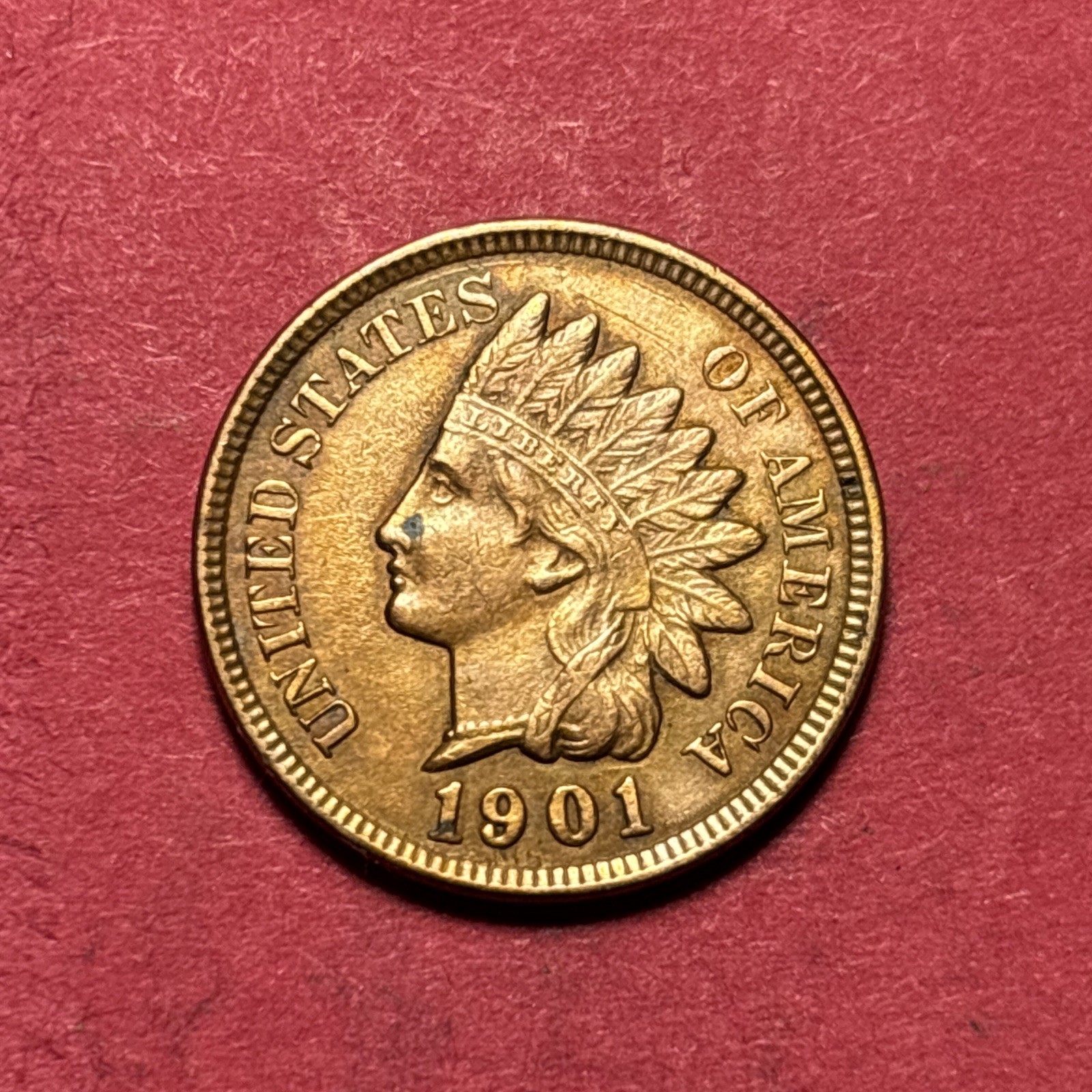 (1) Beautiful Antique 1901 Indian Head Cent/Penny CHOICE XF-EXTRA FINE