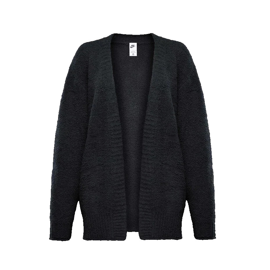 Nike Phoenix Cozy Knit Bouclé Oversized Cardigan Womens FZ1711 010 Multiple Size