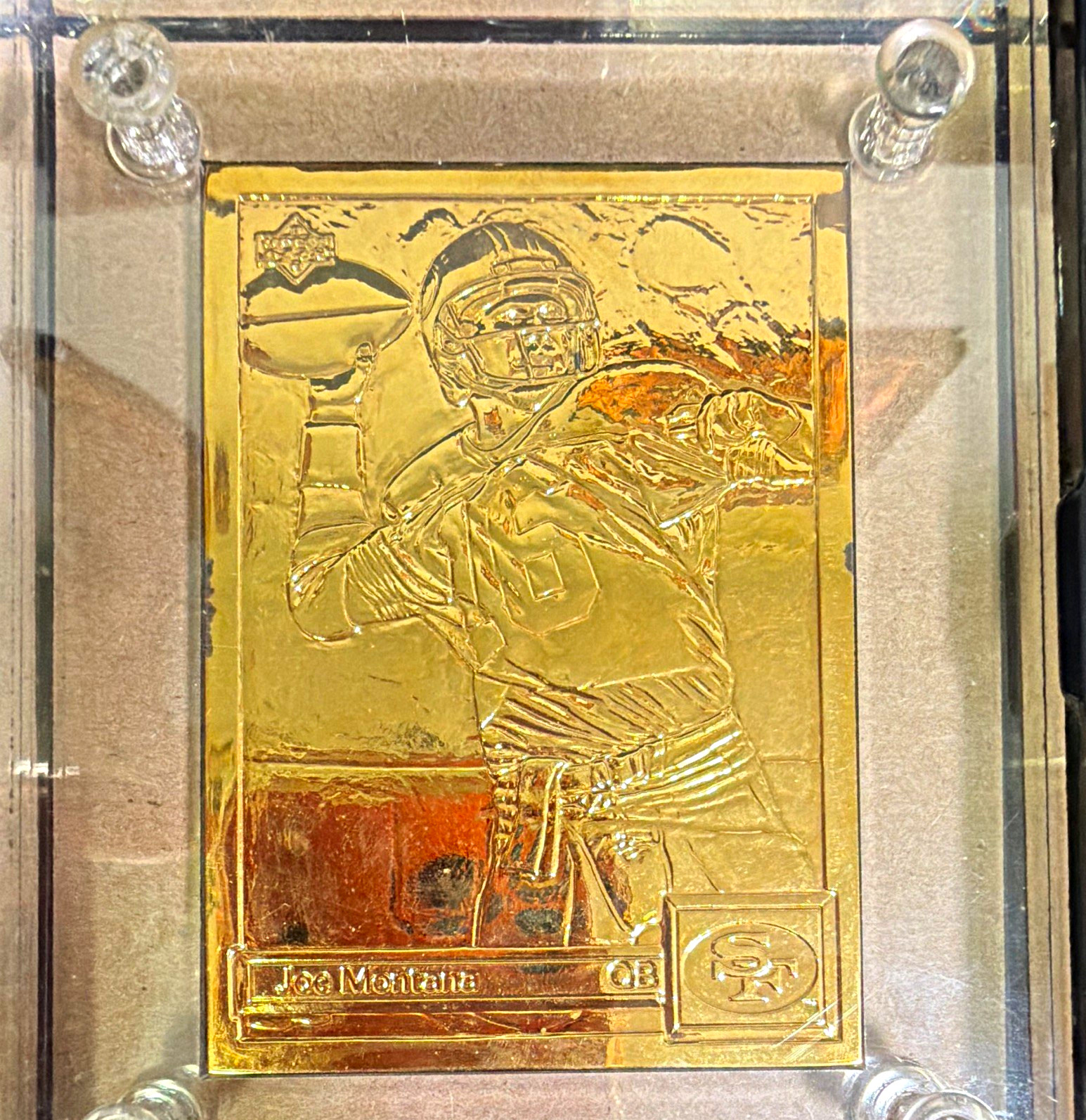 Upper Deck Joe Montana 1992 Highland Mint G36 Gold Mini-Card #/500 NFL Upper Deck Joe Montana 1992 Highland Mint G36 Gold Mini-Card #/500 NFL