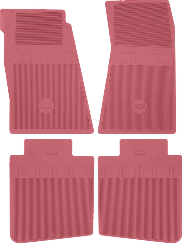 OER Red Bow-Tie Floor Mat Set For 1967-1969 Camaro and 1968-1974 Chevy II Nova