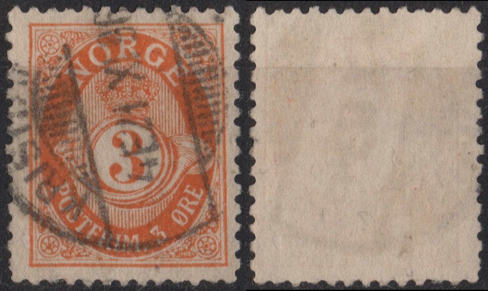 B12-1 Norway 1893-95 NK 60 nicely canc. Kristiania 21 X 96, MI 54, SC #49.
