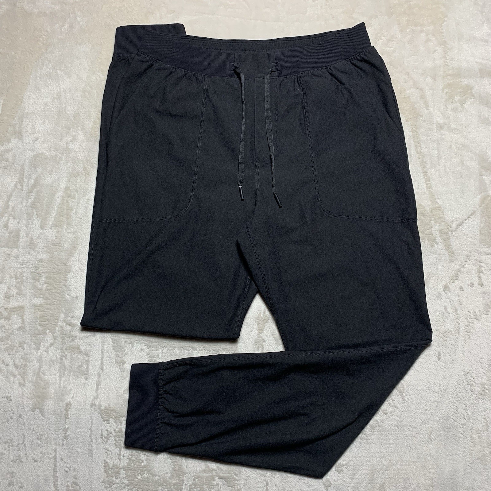 Lululemon ABC Skinny-Fit Jogger Pants Men\'s L Warpstreme Black 30” LM5SAQL Lululemon ABC Skinny-Fit Jogger Pants Men\'s L Warpstreme Black 30” LM5SAQL