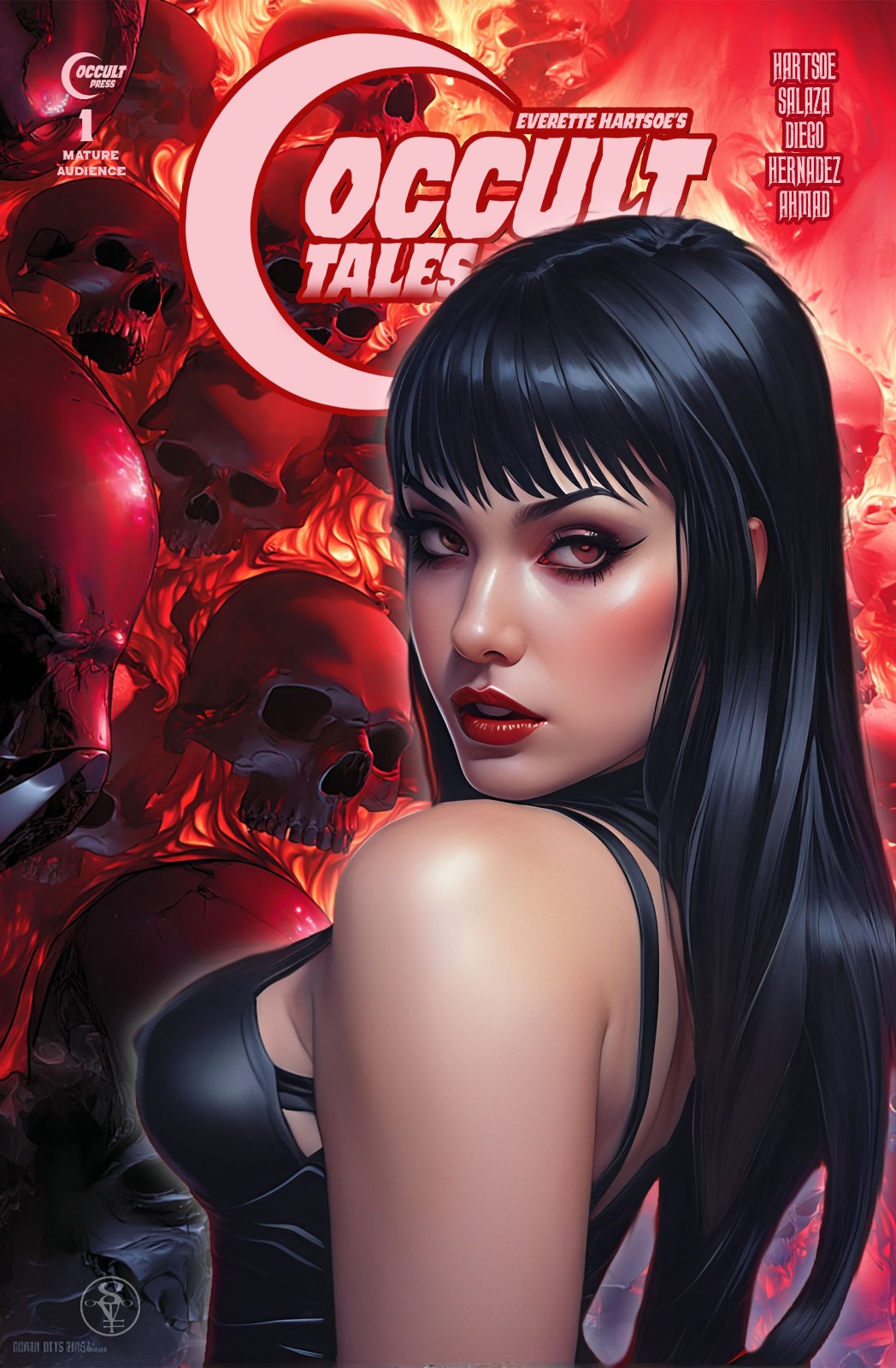 Everette Hartsoe OCCULT TALES #1-cover Q HORROR ANTHOLOGY COMIC-RARE-HOT