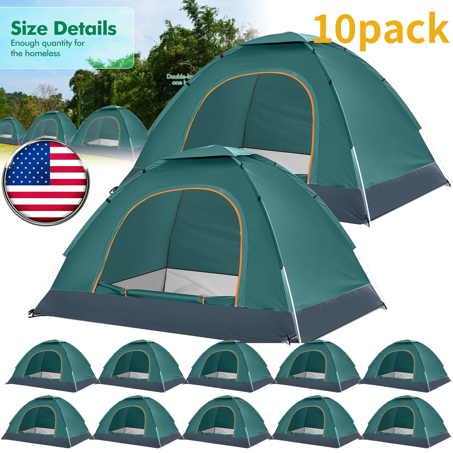 10Pack Bulk 2 Person Pop Up Camping Tents for Homeless Lightweight Outdoor Tents 10Pack Bulk 2 Person Pop Up Camping Tents for Homeless Lightweight Outdoor Tents