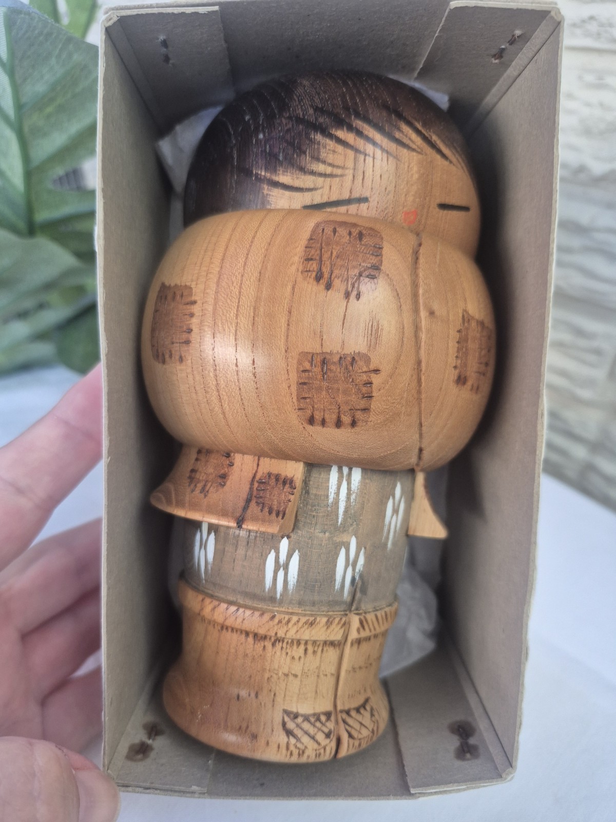Vintage Kazuo Takamizawa Sōsaku Kokeshi Doll Yamamichi Mountain Path 6.5” Signed