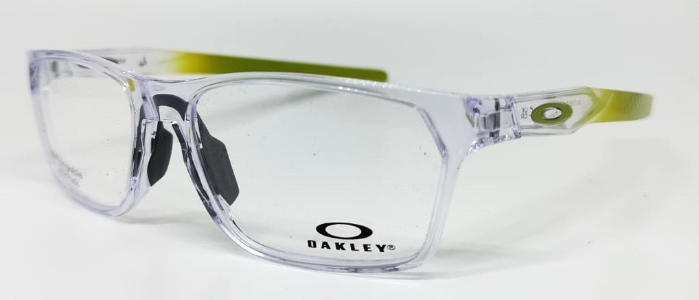 Oakley Hex Jector OX8032-1255 Polished Clear Unisex Eyeglass Frames 55-16-141
