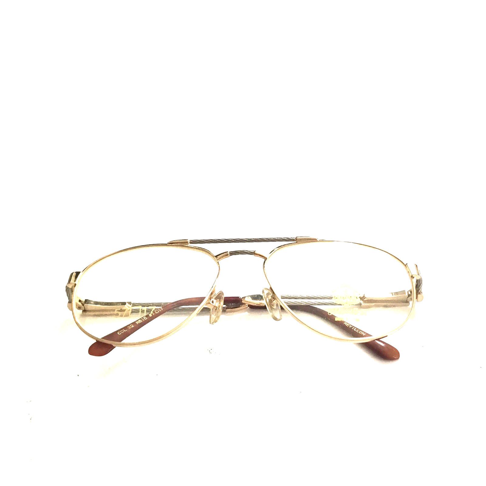 Réveillon Eyeglasses Vintage R 515 Gold 32 Size 57 Frame New Authentic Réveillon Eyeglasses Vintage R 515 Gold 32 Size 57 Frame New Authentic