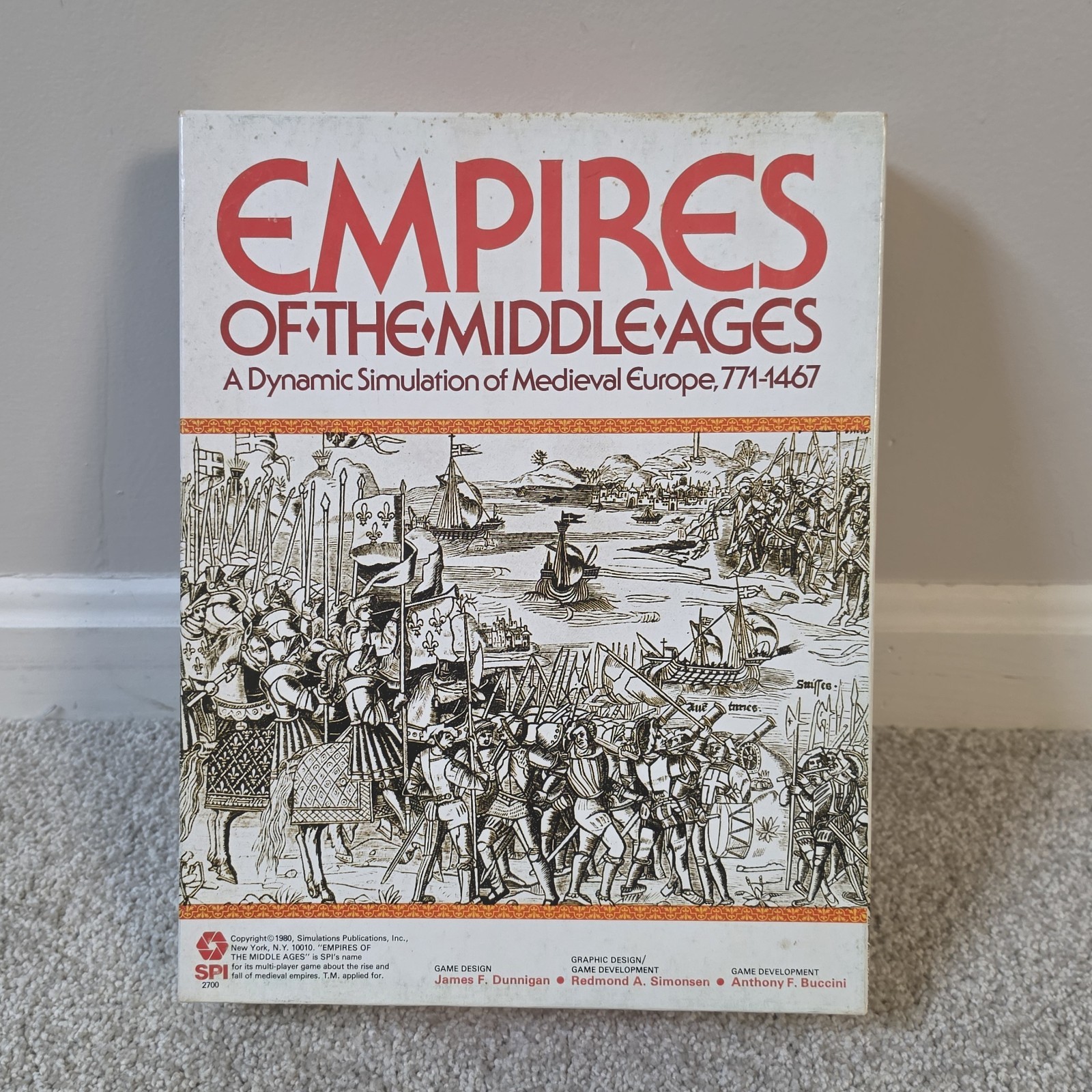 1980 SPI Empires of the Middle Ages COMPLETE Vintage Strategy Board Game 2700