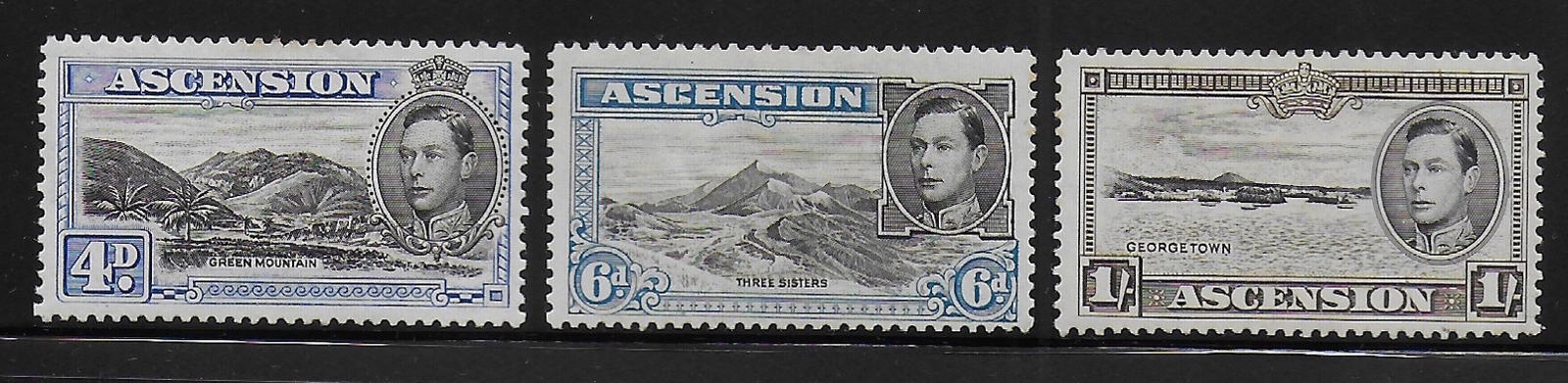 ASCENSION  1933   George  VI    #    Mich. 47A-9A perf. 13,50
