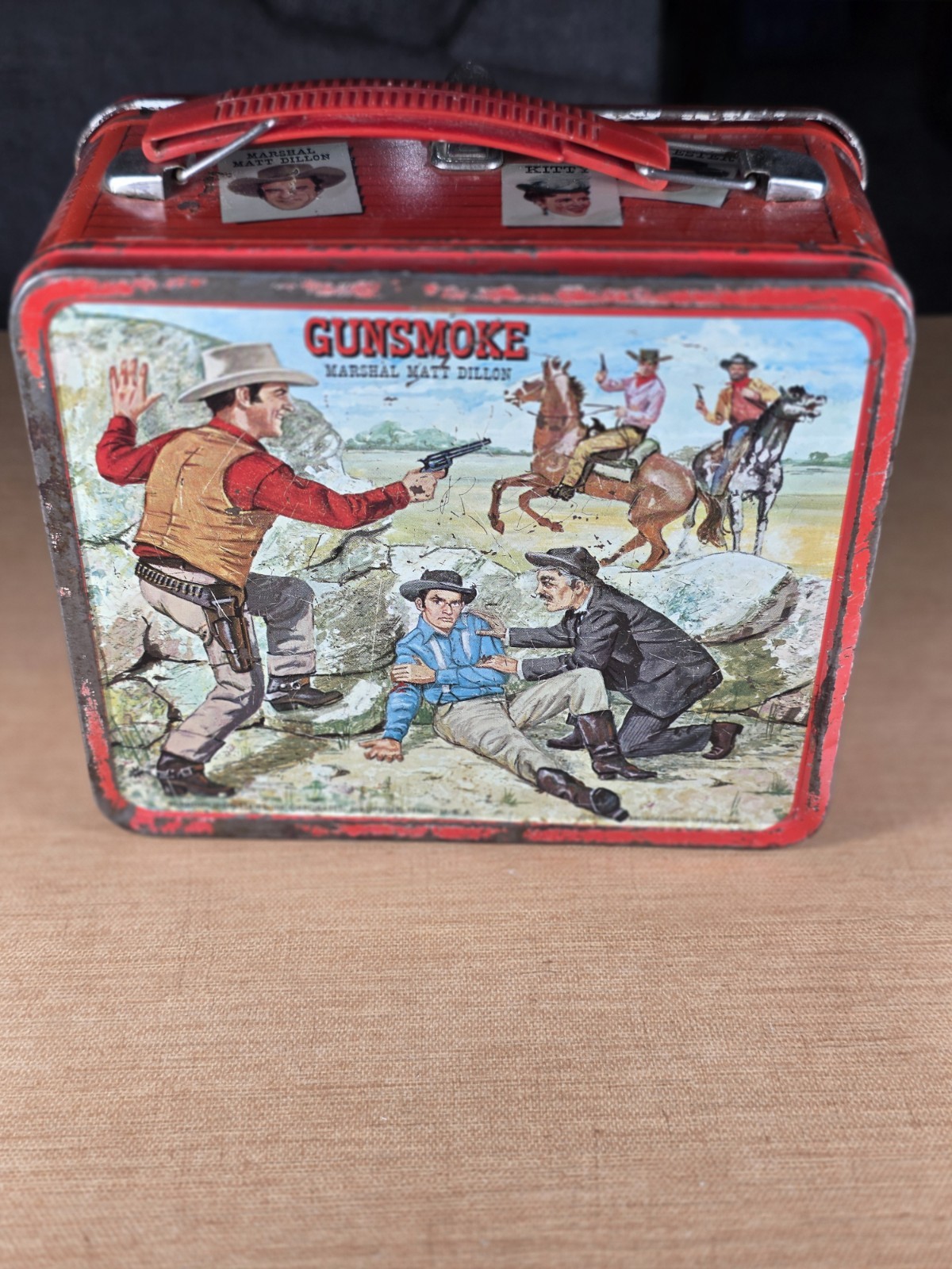 Vintage 1962 Gunsmoke Aladdin Metal Lunch Box Vintage 1962 Gunsmoke Aladdin Metal Lunch Box