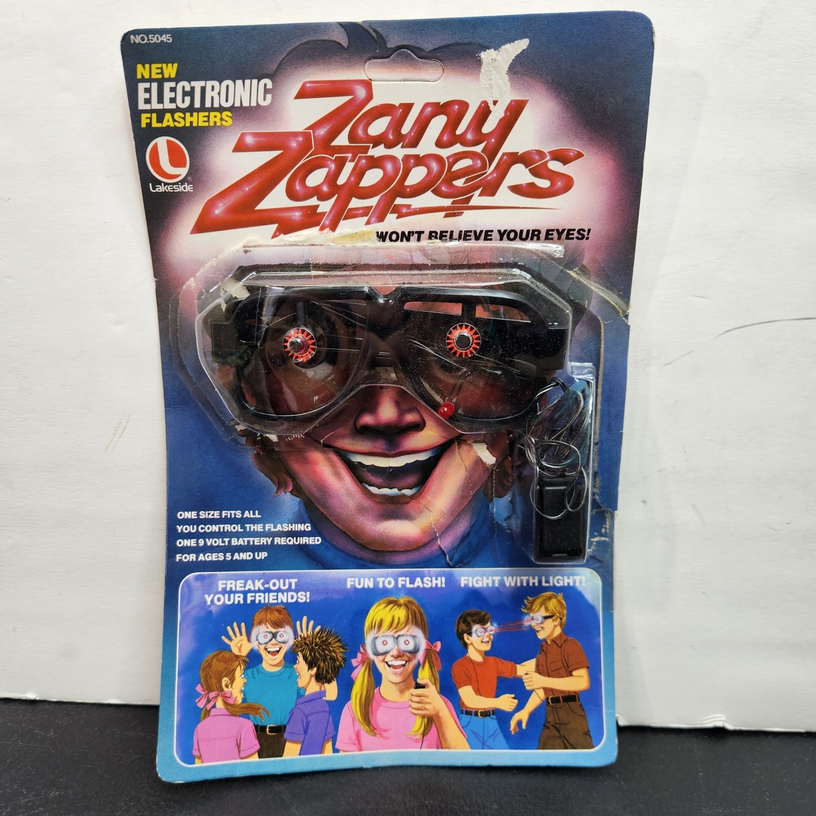 Vintage 1979 Lakeside Zany Zappers Electronic Flashing Glasses Toy No. 5045