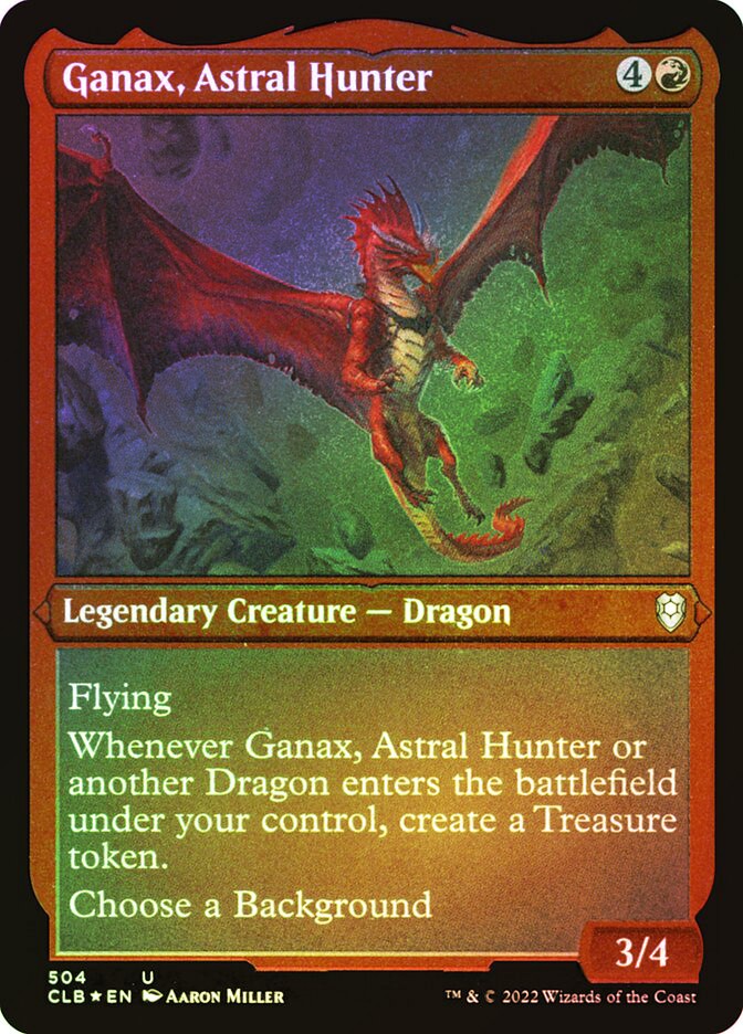 MTG FOIL ETCHED Ganax, Astral Hunter  - Commander Legends: Battle for Baldur\'s