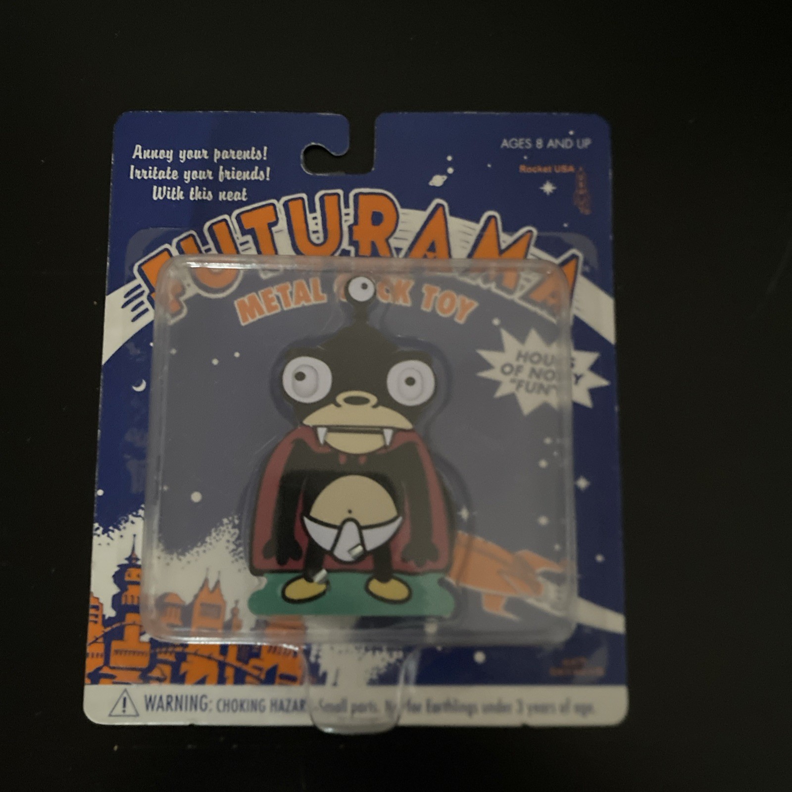 Vintage Official Futurama Nibbler Metal Click Toy SEALED IN BOX 2001 ROCKET Vintage Official Futurama Nibbler Metal Click Toy SEALED IN BOX 2001 ROCKET