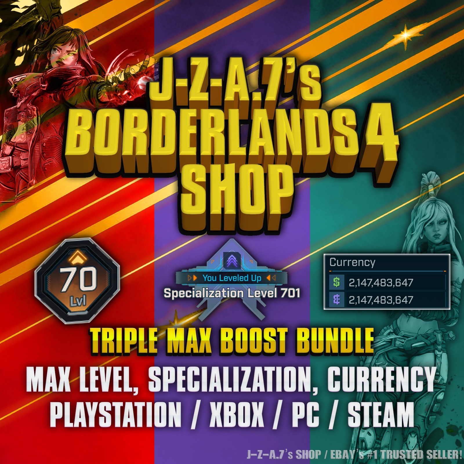 Borderlands 4✨ MAX LEVEL, MONEY AND SPECIALIZATION BUNDLE BL4 ✅PC-PS-XBOX✨