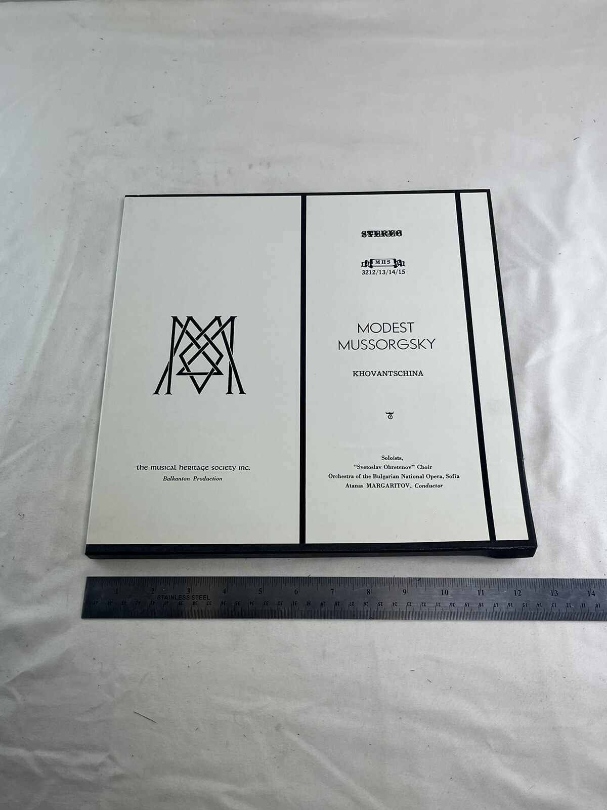 Modest Mussorgsky Khovantschina MHS 3212/13/14/15 Vinyl LP Box Set W/ Leaflet M- Modest Mussorgsky Khovantschina MHS 3212/13/14/15 Vinyl LP Box Set W/ Leaflet M-