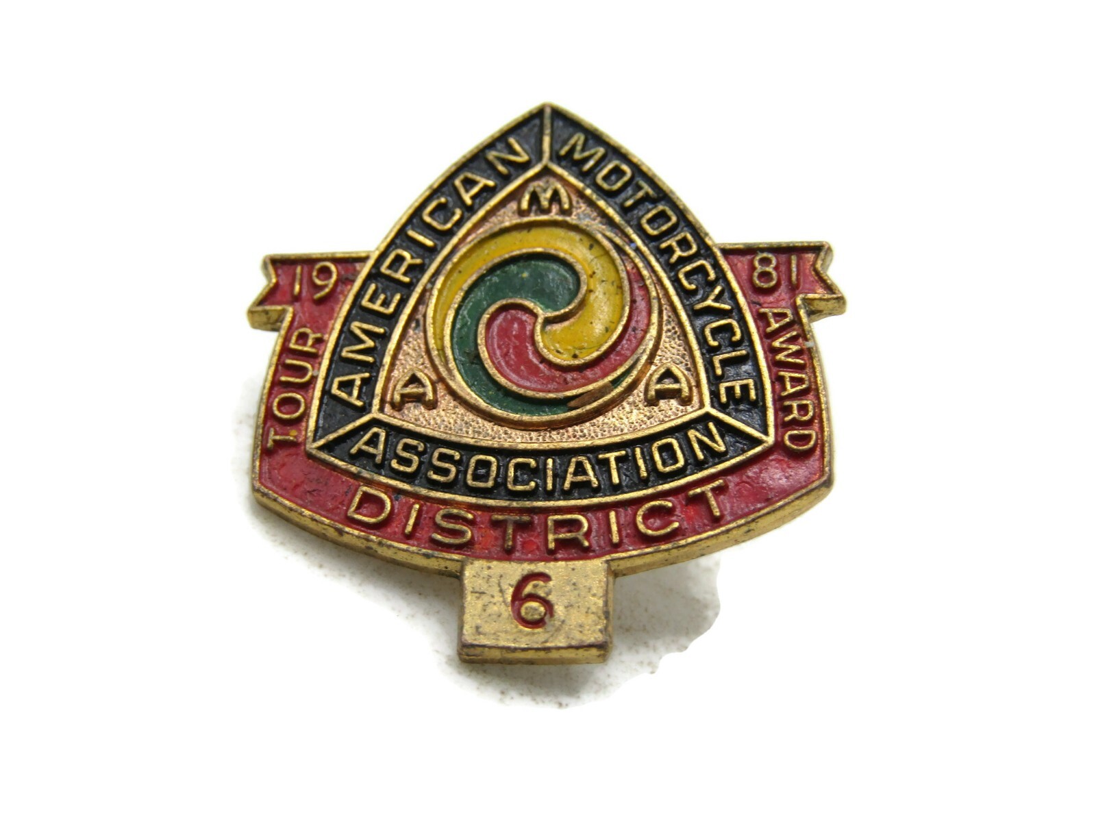 Vintage 1981 AMA American Motorcycle Association Tour Award Pin District 6 Vintage 1981 AMA American Motorcycle Association Tour Award Pin District 6