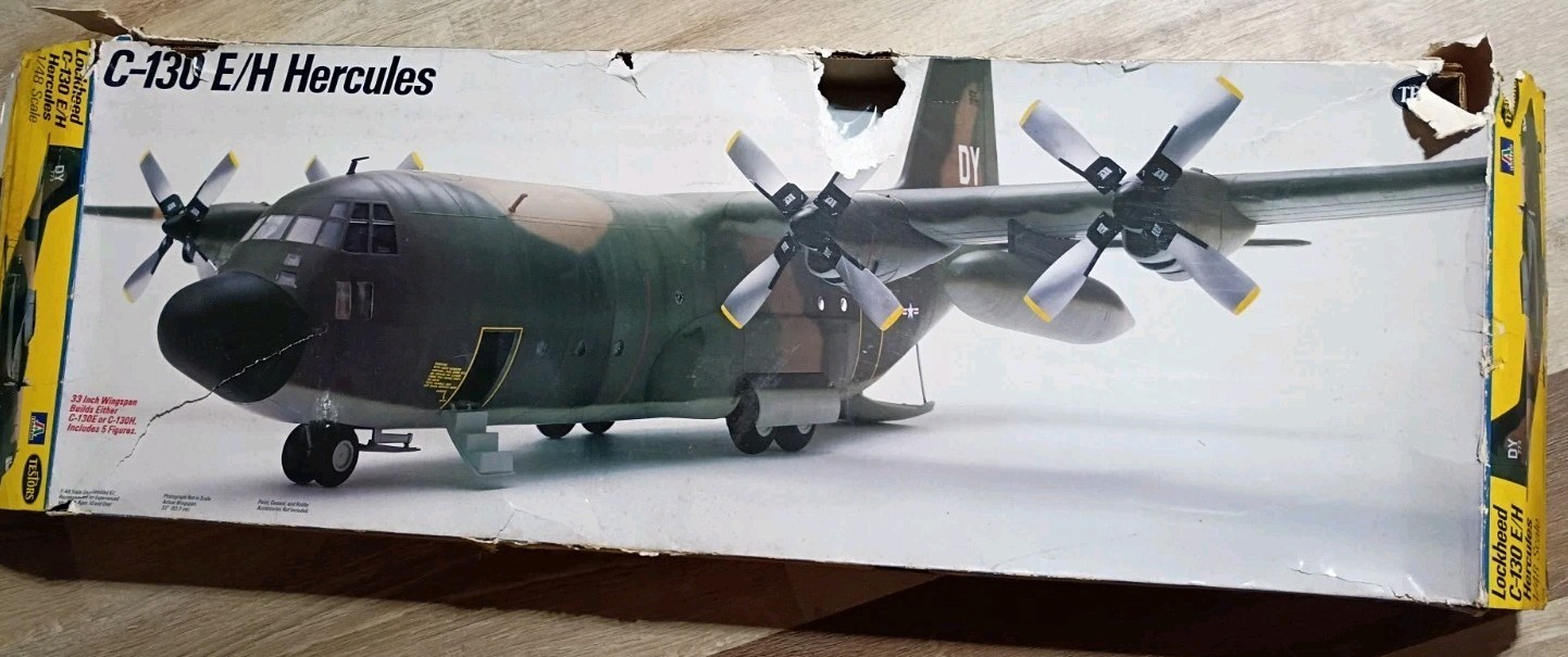 Testors Italeri 1/48 C-130 E/H Hercules Model Kit - Open Box sealed parts