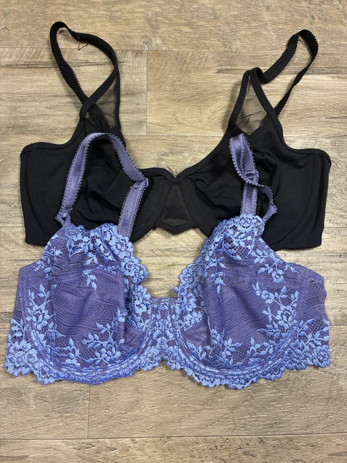 Wacoal 2 Underwired Bras Embrace Lace Body by Wacoal Blue Black Size 34 D Wacoal 2 Underwired Bras Embrace Lace Body by Wacoal Blue Black Size 34 D