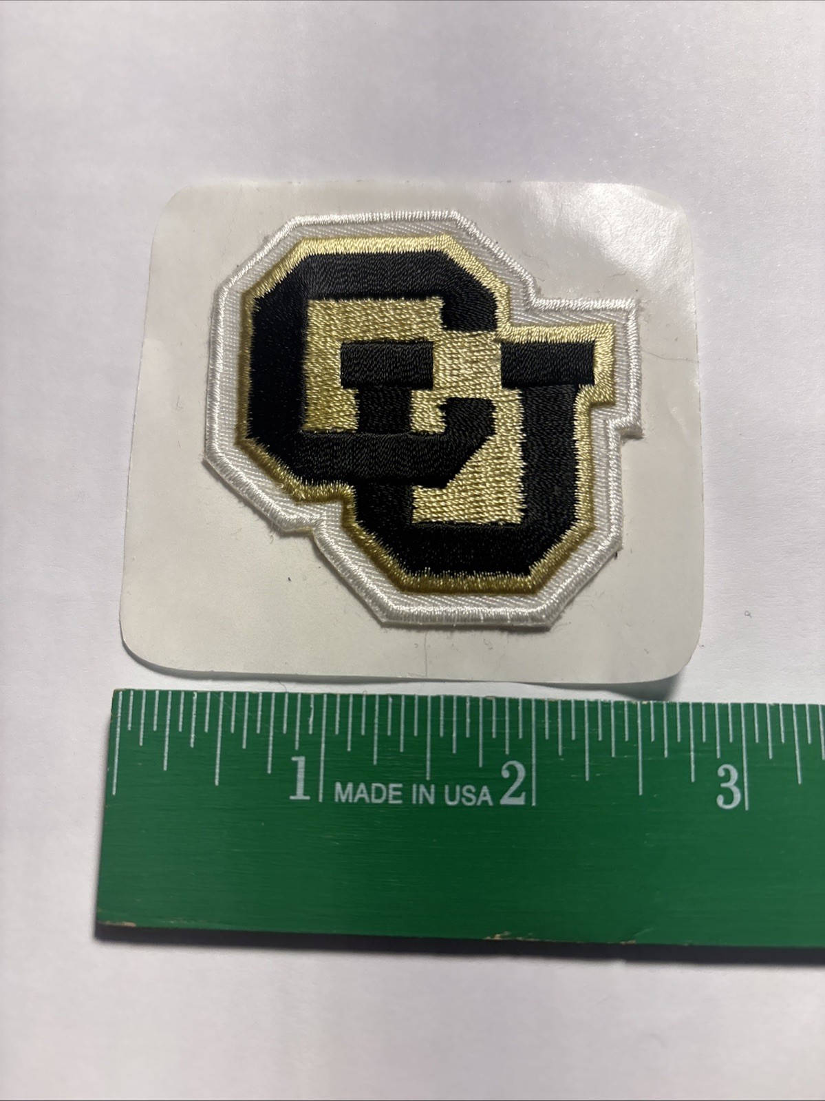New University of Colorado at Boulder Buffaloes Sticker Gold Lettering Patch New University of Colorado at Boulder Buffaloes Sticker Gold Lettering Patch