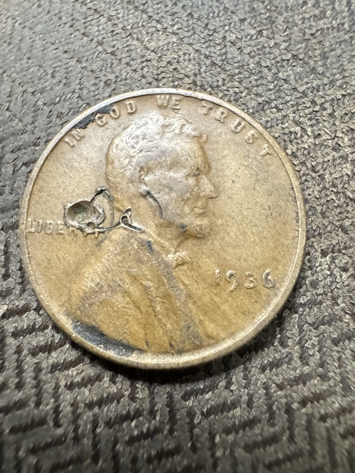 1936 Double Die Obverse Type 1 RD Lincoln Wheat Penny