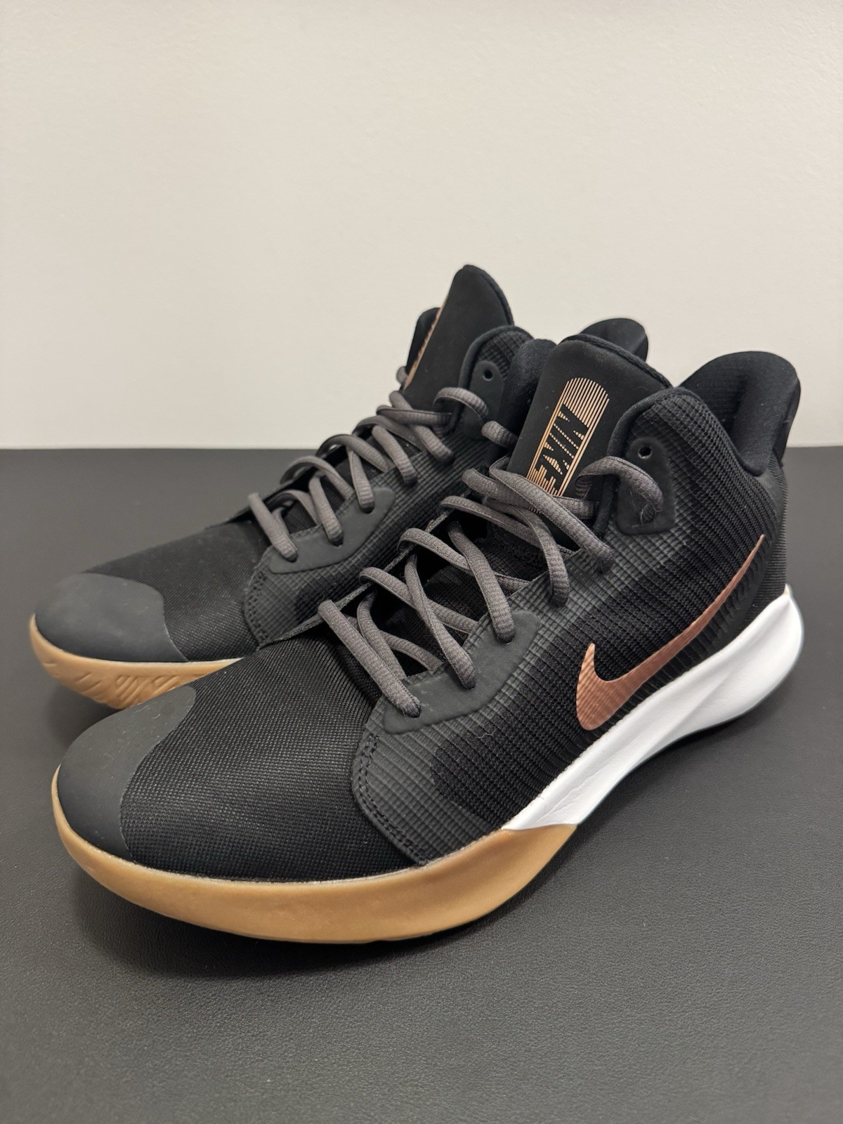 Nike Precision 3 Black/Thunder Grey Gum Low Top Sneakers AQ7495-006 Men’s 11.5