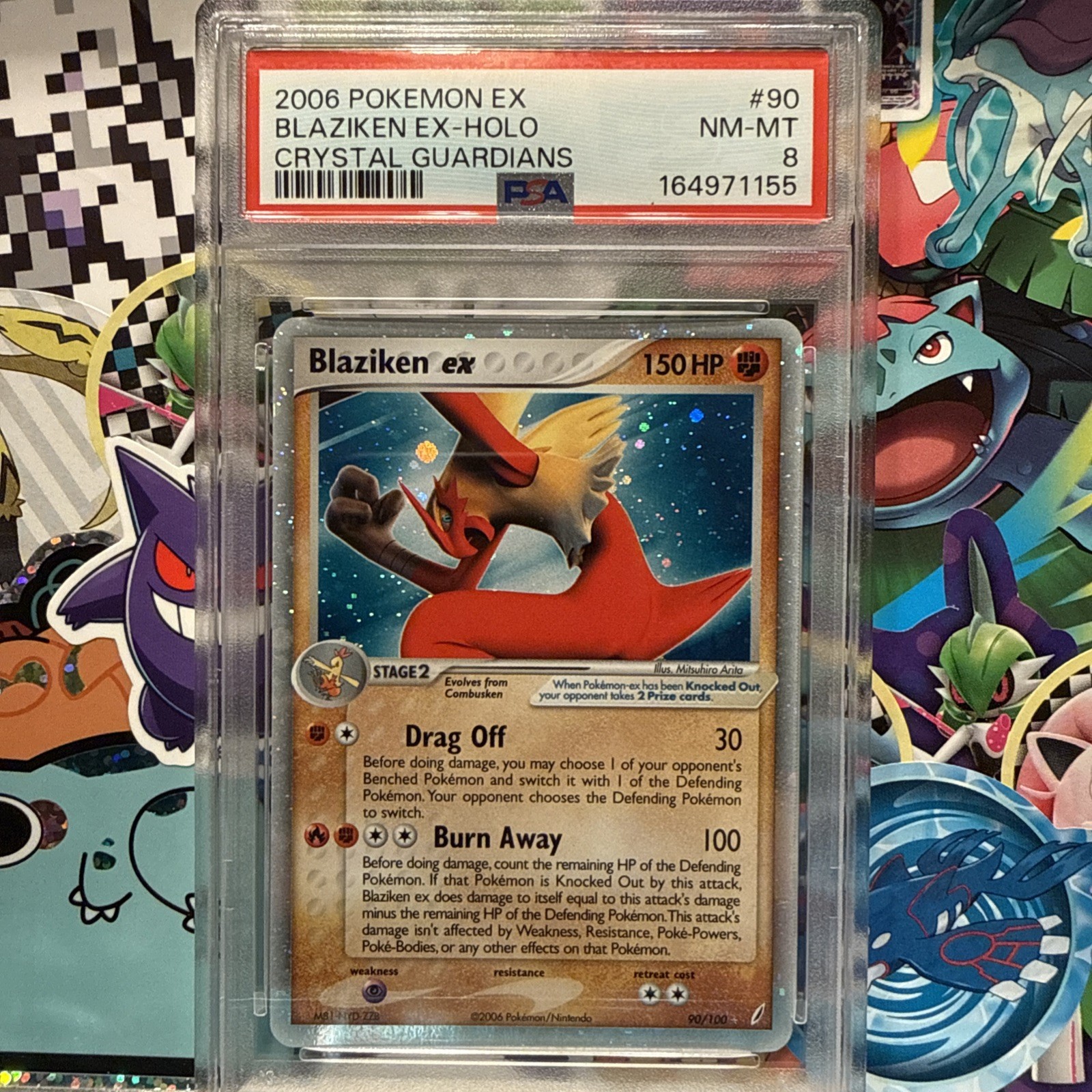 2006 Pokemon Ex Blaziken 90/100 Ex-Holo Crystal Guardians PSA Near Mint- Mint 8 2006 Pokemon Ex Blaziken 90/100 Ex-Holo Crystal Guardians PSA Near Mint- Mint 8