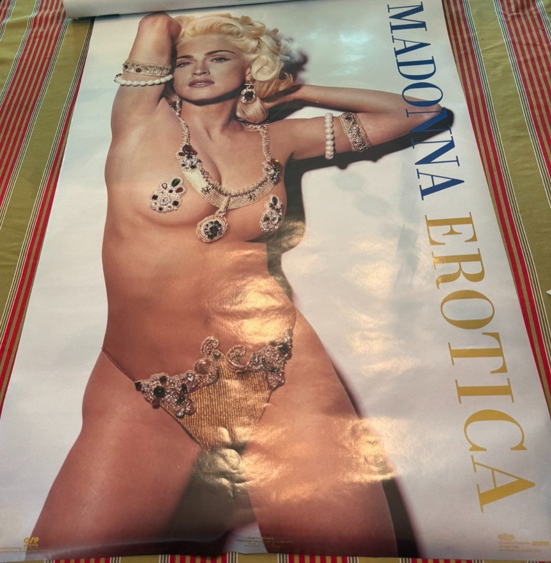 1992 Madonna Erotica Vintage Poster 23x35 #8180 Original Photo by Steven Meisel.