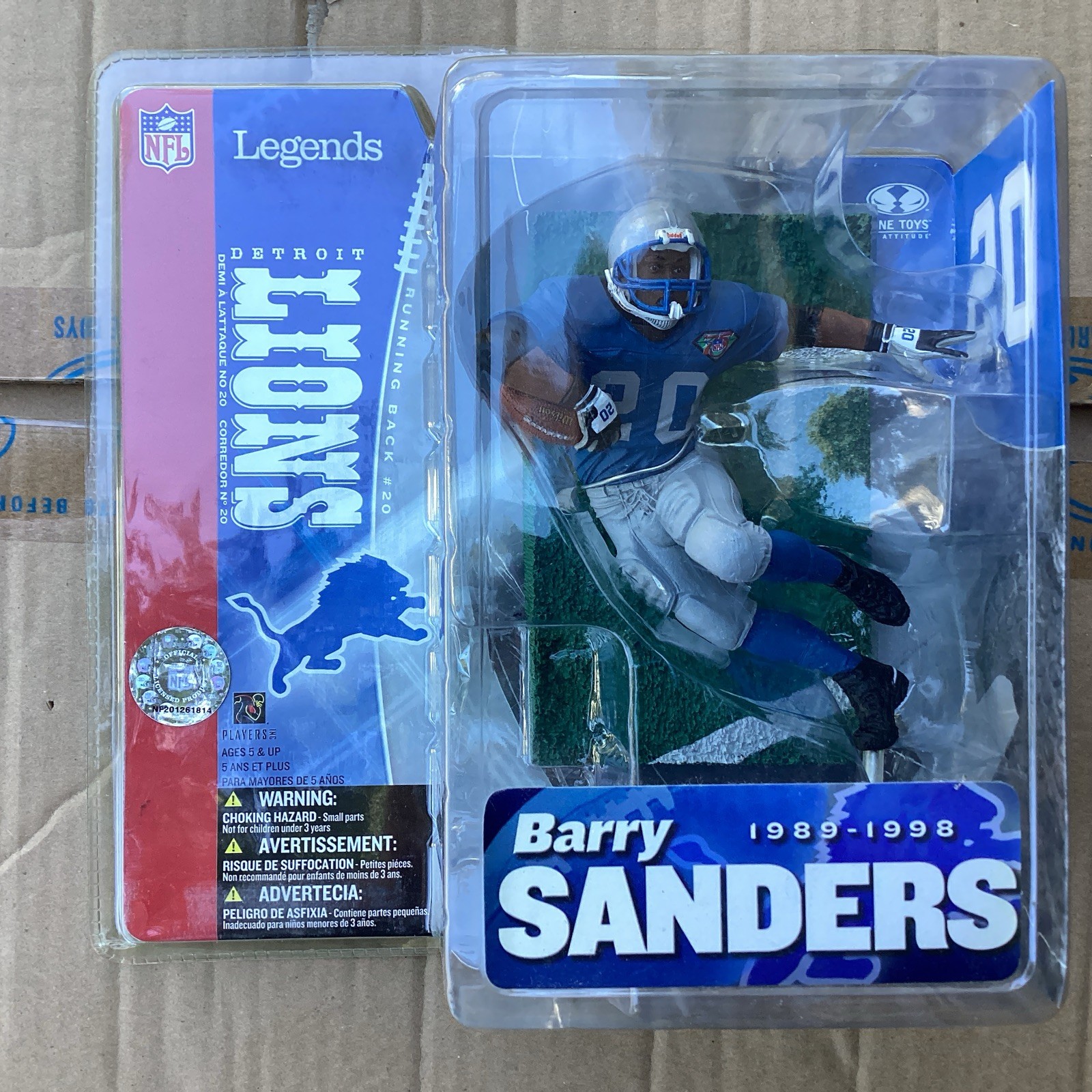 Barry Sanders NFL McFarlane Legends Throwback Variant Barry Sanders NFL McFarlane Legends Throwback Variant