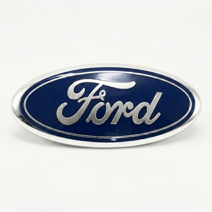 Blue & Chrome Front Grille Tailgate 9 inch Oval Emblem For Ford F150 Logo Badge Blue & Chrome Front Grille Tailgate 9 inch Oval Emblem For Ford F150 Logo Badge
