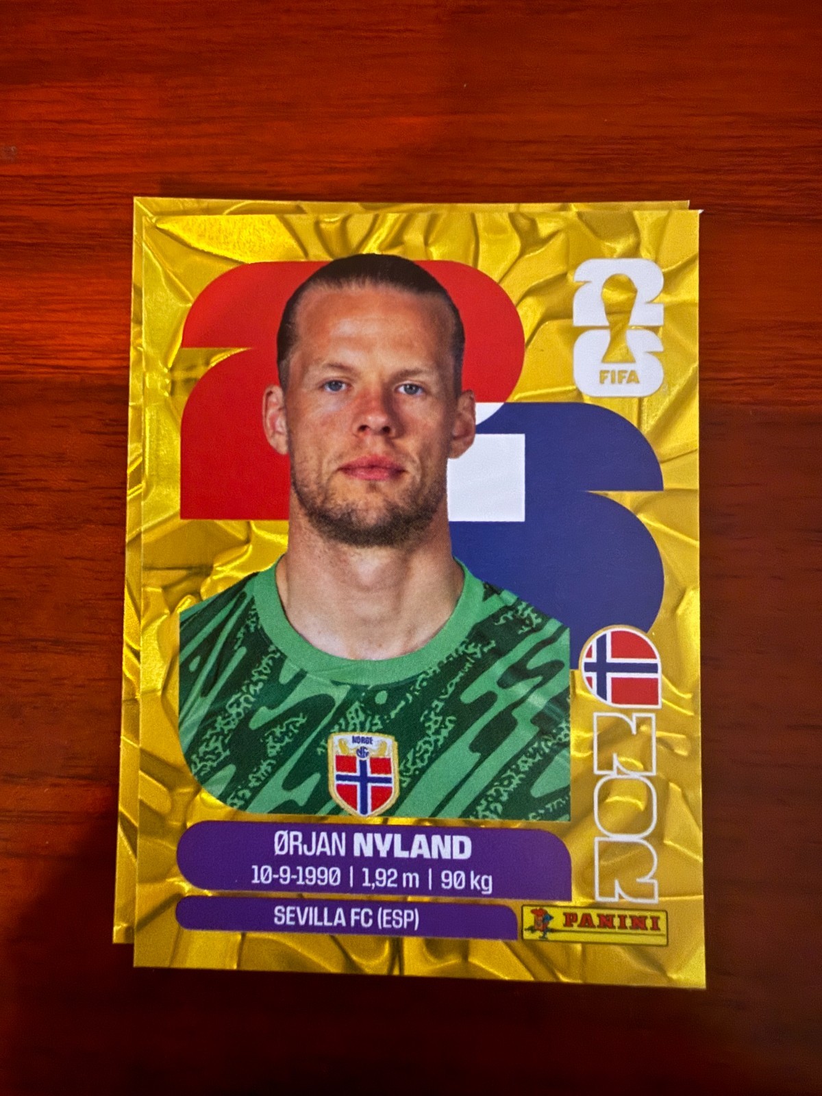 GOLD CRUMPLE (Best Deal): RARE Panini WorldCup-PICK-A-CARD: NORWAY & NEW ZEALAND