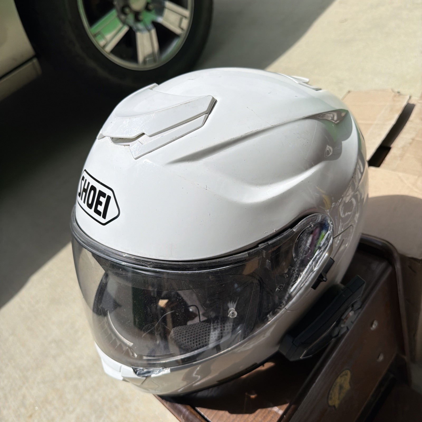 Shoei GT Air Motorcycle Helmet Needs Padding Liner XL W Sena 30k Headset Shoei GT Air Motorcycle Helmet Needs Padding Liner XL W Sena 30k Headset
