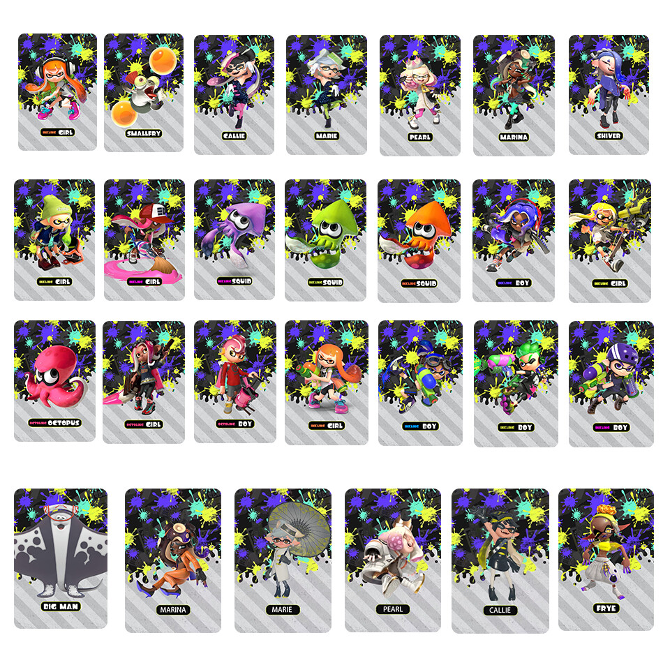 27pcs/set NFC Cards NFC Tag Splatoon 3 2 1 Game Card Octoling Octopus For Switch