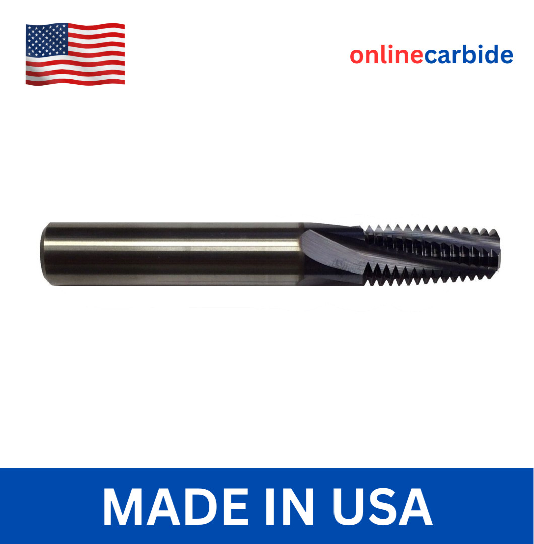 1-11.5 NPT Solid Carbide Thread Mill - TiAlN Coated - Full Form USA Made
