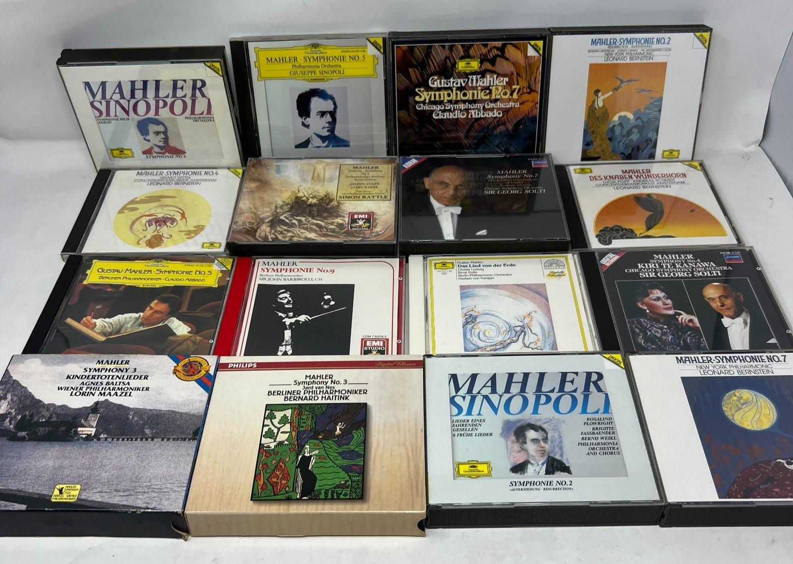 Lot of 16 Gustav Mahler Music CD's Symphonies Classical Music Lot of 16 Gustav Mahler Music CD's Symphonies Classical Music