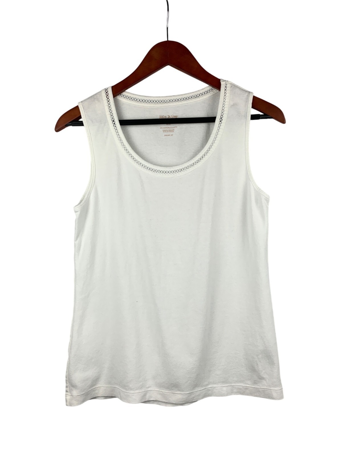 White Stag Womens Crochet Trim Tank Top S / CH White