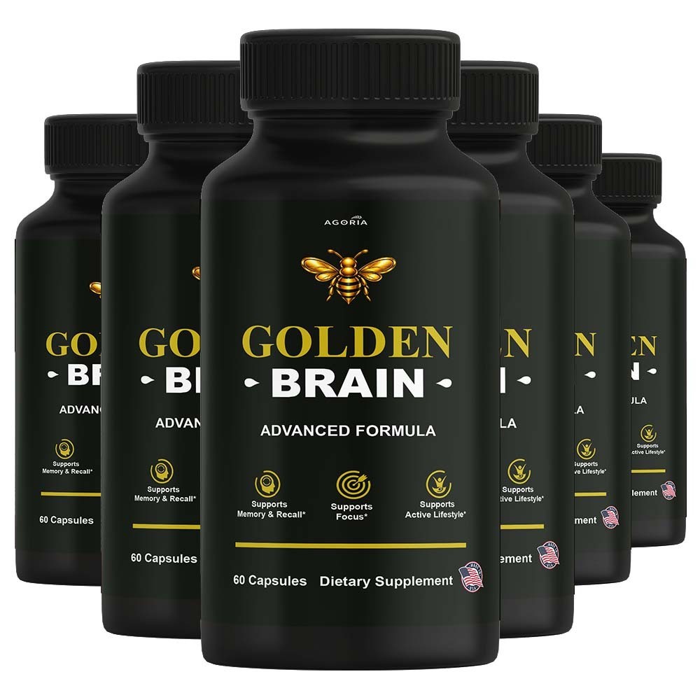 (6 Pack) Golden Brain Capsules, Advanced Brain Support & Memory Pills (6 Pack) Golden Brain Capsules, Advanced Brain Support & Memory Pills