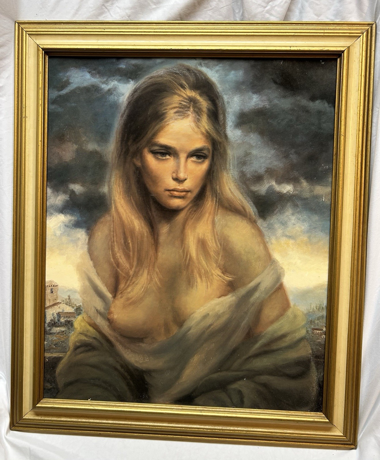 VTG 70s Girl of Valdarno Framed Print by Vinciata Joseph Wallace King Semi Nude VTG 70s Girl of Valdarno Framed Print by Vinciata Joseph Wallace King Semi Nude